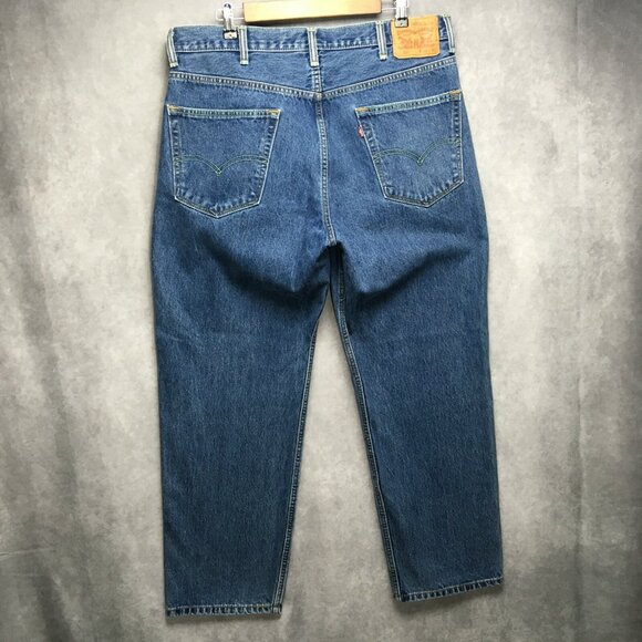 Levis Mens Jeans 550 Relaxed Fit Blue size 38x30 Cotton Denim Zipper Fly - Picture 2 of 10